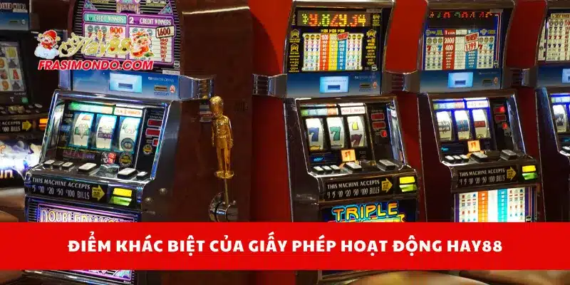 Điểm khác biệt của giấy phép hoạt động Hay88